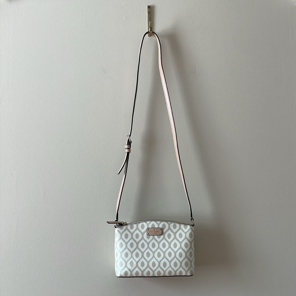 KATE SPADE New York Grove Street Millie Ikat Crossbody Bag in Cream / Cardamom - Picture 2 of 15